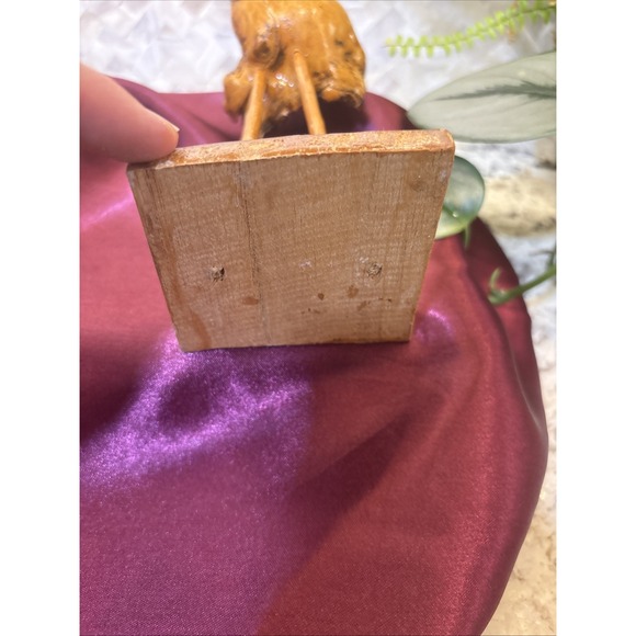 Wood bird figurine, burl‎ wood sculpture, wooden stork or crane figure - Picture 9 of 13